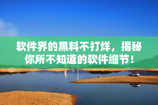 軟件界的黑料不打烊，揭秘你所不知道的軟件細節(jié)！