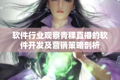 軟件行業(yè)觀(guān)察青稞直播的軟件開(kāi)發(fā)及營(yíng)銷(xiāo)策略剖析