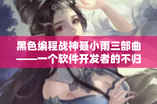 黑色編程戰(zhàn)神聶小雨三部曲——一個(gè)軟件開發(fā)者的不歸路