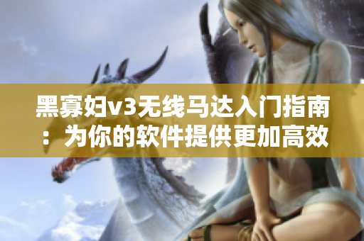 黑寡婦v3無(wú)線馬達(dá)入門(mén)指南：為你的軟件提供更加高效的無(wú)線連接