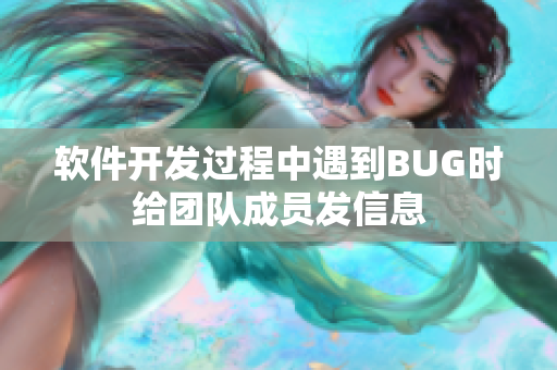 軟件開發(fā)過程中遇到BUG時(shí)給團(tuán)隊(duì)成員發(fā)信息