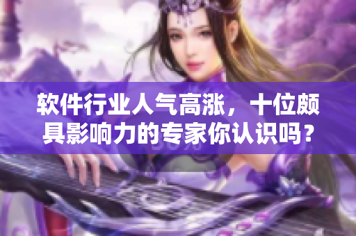 軟件行業(yè)人氣高漲，十位頗具影響力的專家你認(rèn)識(shí)嗎？
