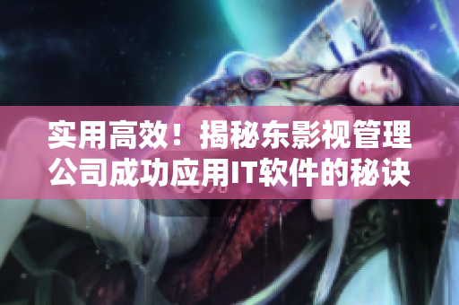 實(shí)用高效！揭秘東影視管理公司成功應(yīng)用IT軟件的秘訣