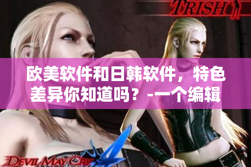 歐美軟件和日韓軟件，特色差異你知道嗎？-一個編輯的探索