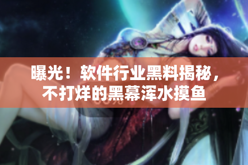 曝光！軟件行業(yè)黑料揭秘，不打烊的黑幕渾水摸魚
