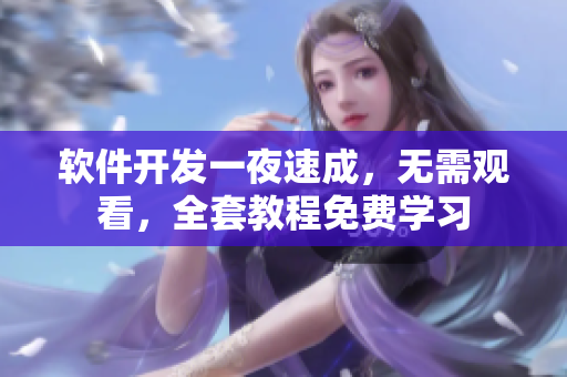 軟件開發(fā)一夜速成，無需觀看，全套教程免費(fèi)學(xué)習(xí)