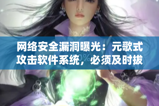 網(wǎng)絡(luò)安全漏洞曝光：元歌式攻擊軟件系統(tǒng)，必須及時拔除根源