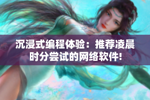 沉浸式編程體驗：推薦凌晨時分嘗試的網(wǎng)絡(luò)軟件!