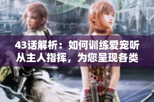 43話解析：如何訓(xùn)練愛寵聽從主人指揮，為您呈現(xiàn)各類網(wǎng)絡(luò)軟件精彩文章！