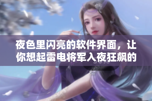 夜色里閃亮的軟件界面，讓你想起雷電將軍入夜狂飆的壯觀場面