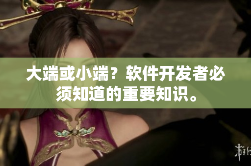 大端或小端？軟件開發(fā)者必須知道的重要知識。
