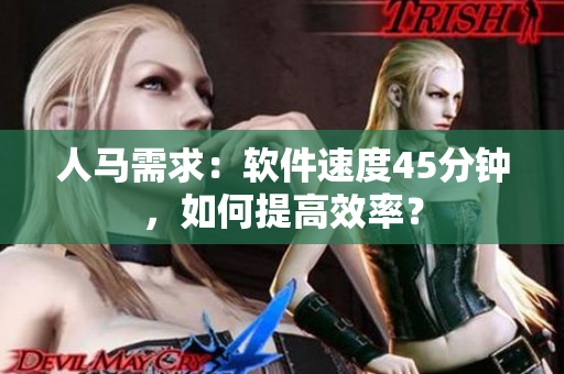 人馬需求：軟件速度45分鐘，如何提高效率？