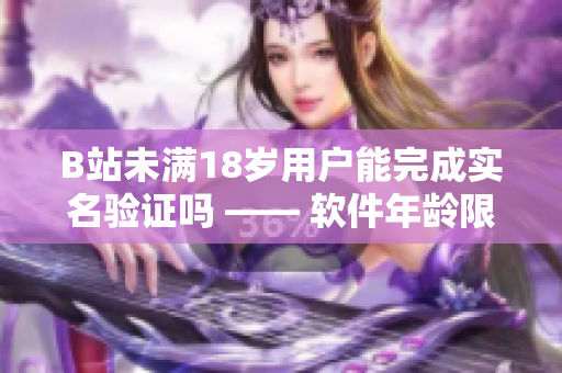 B站未滿(mǎn)18歲用戶(hù)能完成實(shí)名驗(yàn)證嗎 —— 軟件年齡限制的實(shí)名認(rèn)證方式