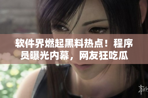 軟件界燃起黑料熱點(diǎn)！程序員曝光內(nèi)幕，網(wǎng)友狂吃瓜
