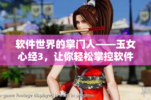 軟件世界的掌門人——玉女心經(jīng)3，讓你輕松掌控軟件江湖