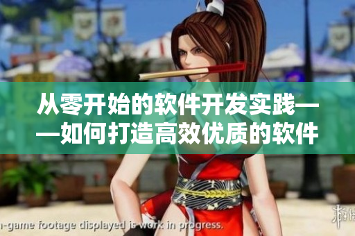 從零開始的軟件開發(fā)實踐——如何打造高效優(yōu)質的軟件產品