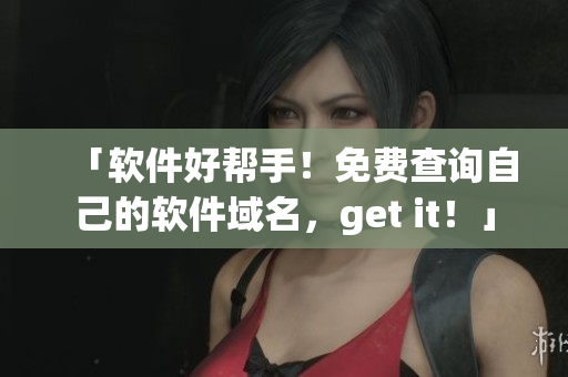 「軟件好幫手！免費查詢自己的軟件域名，get it！」