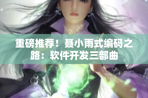 重磅推薦！聶小雨式編碼之路：軟件開發(fā)三部曲