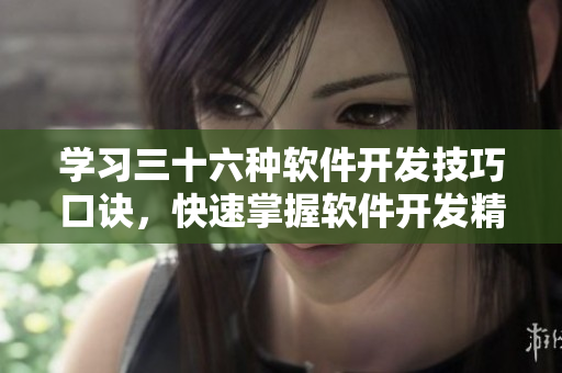 學習三十六種軟件開發(fā)技巧口訣，快速掌握軟件開發(fā)精華