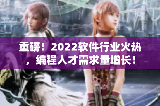 重磅！2022軟件行業(yè)火熱，編程人才需求量增長(zhǎng)！