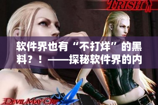 軟件界也有“不打烊”的黑料？！——探秘軟件界的內(nèi)幕事件
