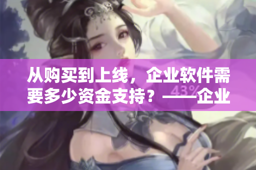 從購買到上線，企業(yè)軟件需要多少資金支持？——企業(yè)軟件價格分析