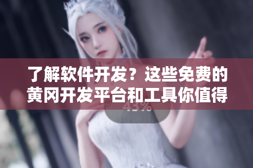 了解軟件開(kāi)發(fā)？這些免費(fèi)的黃岡開(kāi)發(fā)平臺(tái)和工具你值得一試！