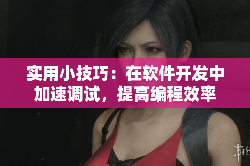 實(shí)用小技巧：在軟件開發(fā)中加速調(diào)試，提高編程效率