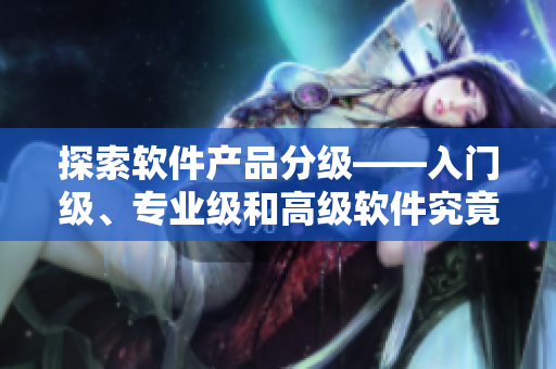 探索軟件產(chǎn)品分級——入門級、專業(yè)級和高級軟件究竟有何不同？