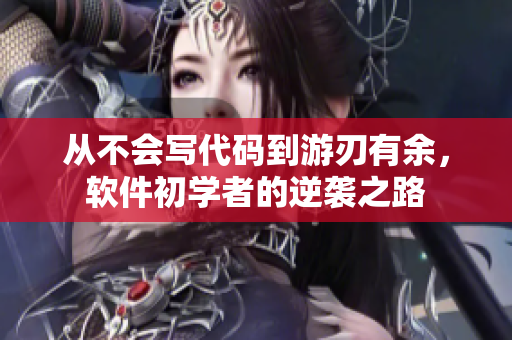 從不會寫代碼到游刃有余，軟件初學者的逆襲之路