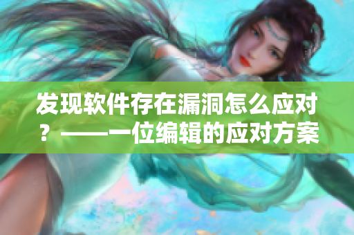 發(fā)現(xiàn)軟件存在漏洞怎么應(yīng)對？——一位編輯的應(yīng)對方案