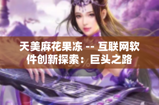 天美麻花果凍 -- 互聯(lián)網(wǎng)軟件創(chuàng)新探索：巨頭之路