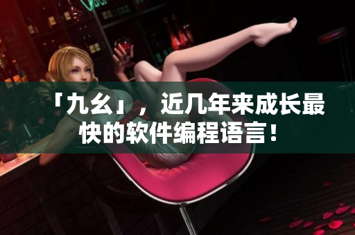 「九幺」，近幾年來成長最快的軟件編程語言！