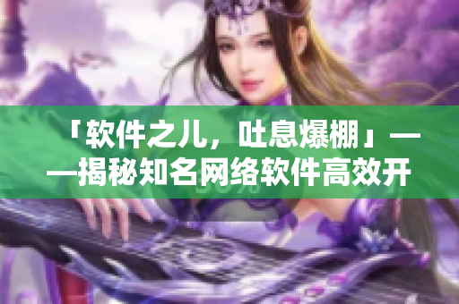 「軟件之兒，吐息爆棚」——揭秘知名網(wǎng)絡軟件高效開發(fā)秘訣