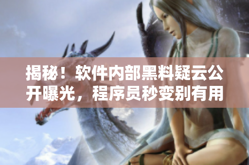 揭秘！軟件內(nèi)部黑料疑云公開曝光，程序員秒變別有用心？！