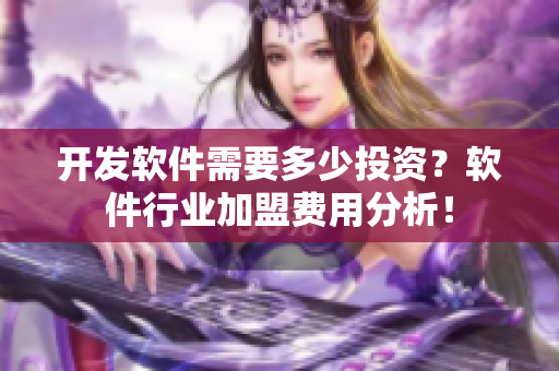 開(kāi)發(fā)軟件需要多少投資？軟件行業(yè)加盟費(fèi)用分析！