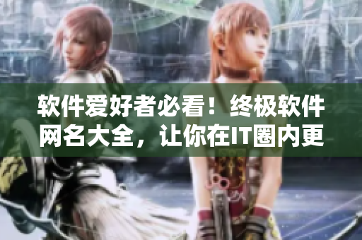 軟件愛好者必看！終極軟件網(wǎng)名大全，讓你在IT圈內(nèi)更具個性