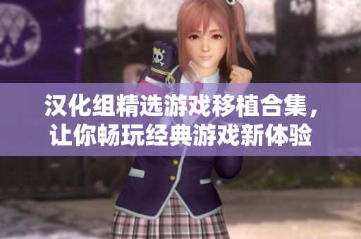 漢化組精選游戲移植合集，讓你暢玩經(jīng)典游戲新體驗