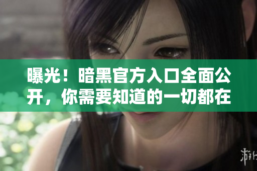 曝光！暗黑官方入口全面公開，你需要知道的一切都在這里！