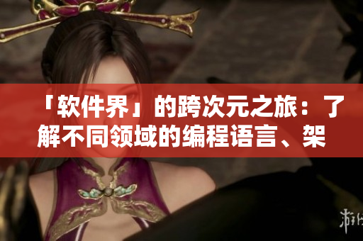 「軟件界」的跨次元之旅：了解不同領(lǐng)域的編程語言、架構(gòu)和創(chuàng)新優(yōu)化