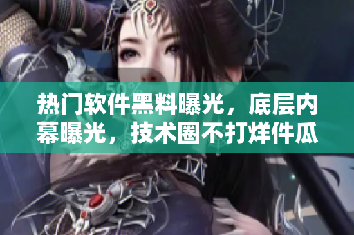熱門軟件黑料曝光，底層內(nèi)幕曝光，技術(shù)圈不打烊件瓜看吧