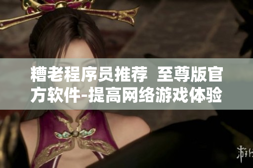 糟老程序員推薦  至尊版官方軟件-提高網(wǎng)絡(luò)游戲體驗