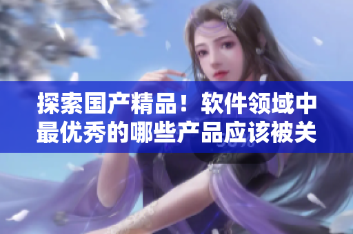 探索國產(chǎn)精品！軟件領(lǐng)域中最優(yōu)秀的哪些產(chǎn)品應(yīng)該被關(guān)注？