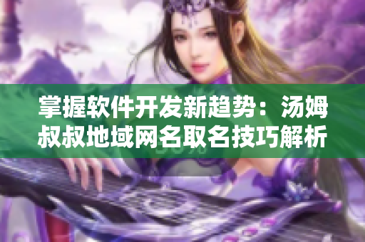 掌握軟件開發(fā)新趨勢：湯姆叔叔地域網(wǎng)名取名技巧解析！