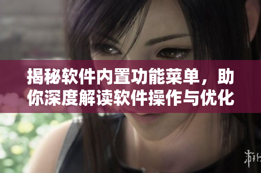 揭秘軟件內(nèi)置功能菜單，助你深度解讀軟件操作與優(yōu)化
