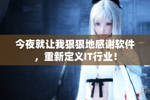 今夜就讓我狠狠地感謝軟件，重新定義IT行業(yè)！