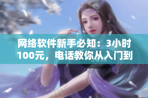 網(wǎng)絡(luò)軟件新手必知：3小時(shí)100元，電話(huà)教你從入門(mén)到精通！