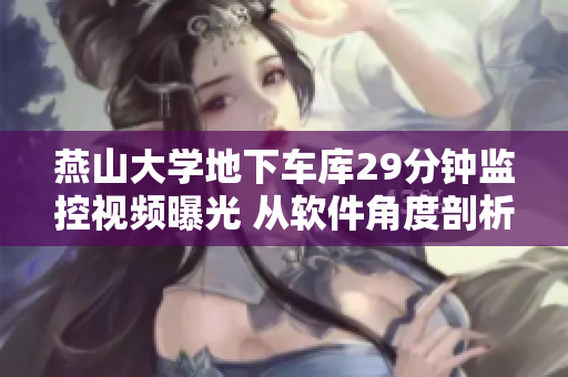 燕山大學(xué)地下車庫(kù)29分鐘監(jiān)控視頻曝光 從軟件角度剖析檢測(cè)技術(shù)應(yīng)用