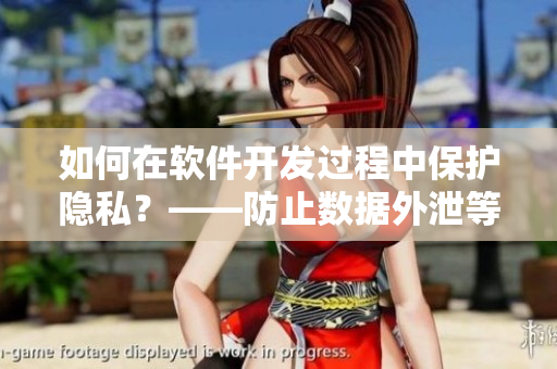 如何在軟件開發(fā)過程中保護(hù)隱私？——防止數(shù)據(jù)外泄等風(fēng)險