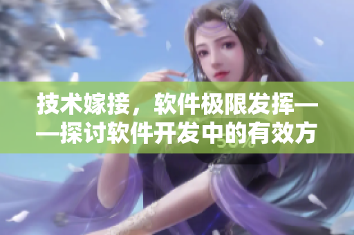 技術(shù)嫁接，軟件極限發(fā)揮——探討軟件開發(fā)中的有效方法